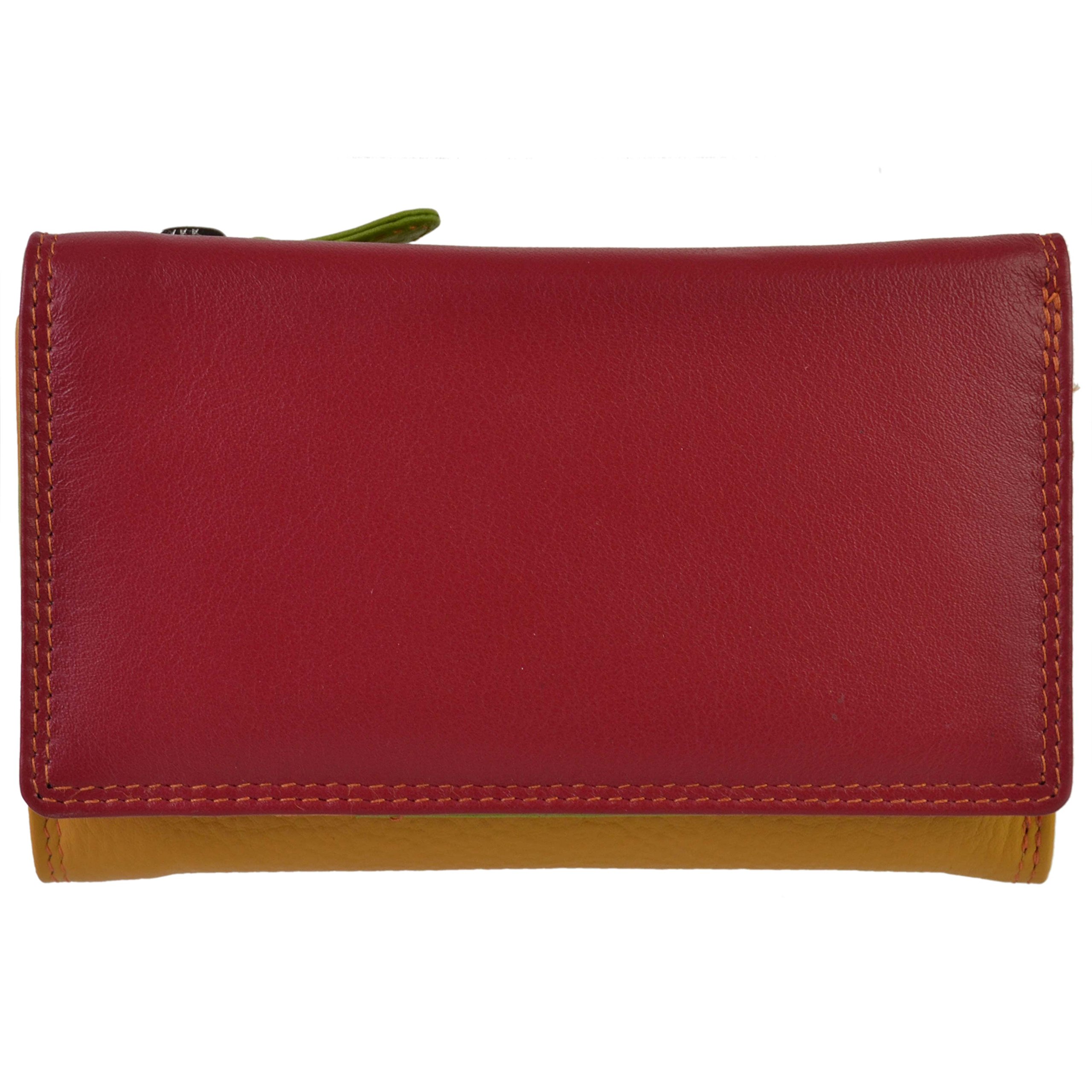 Golunski Ladies Tri-Fold Flap Over Tab Leather Purse/Wallet Graffiti Gift Box (Spice)