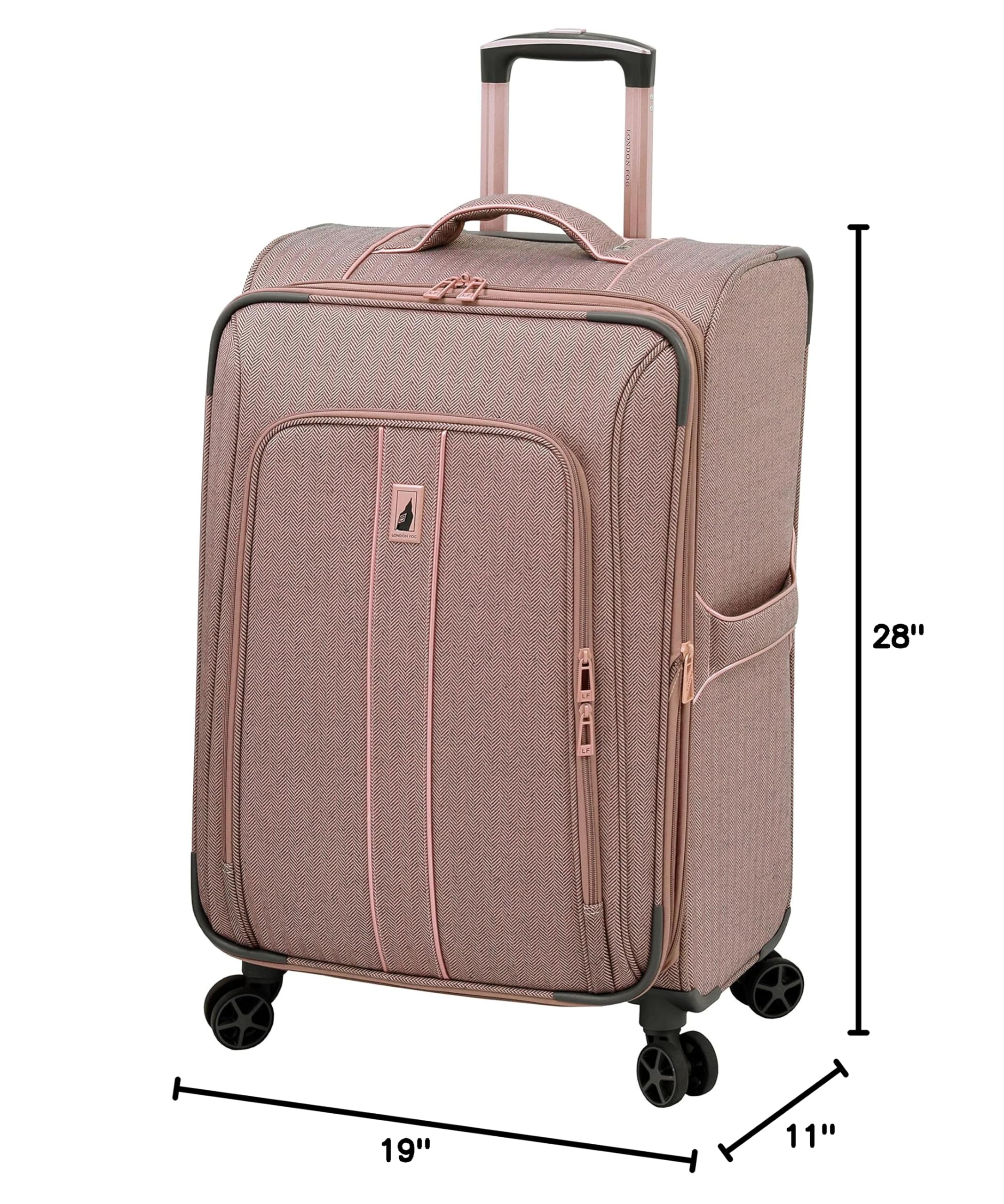 LONDON FOG Newcastle Set of 4 Piece, Rose Charcoal