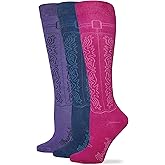 Wrangler Ladies Cowgirl Boot Knee High Socks 3 Pair Pack, Medium