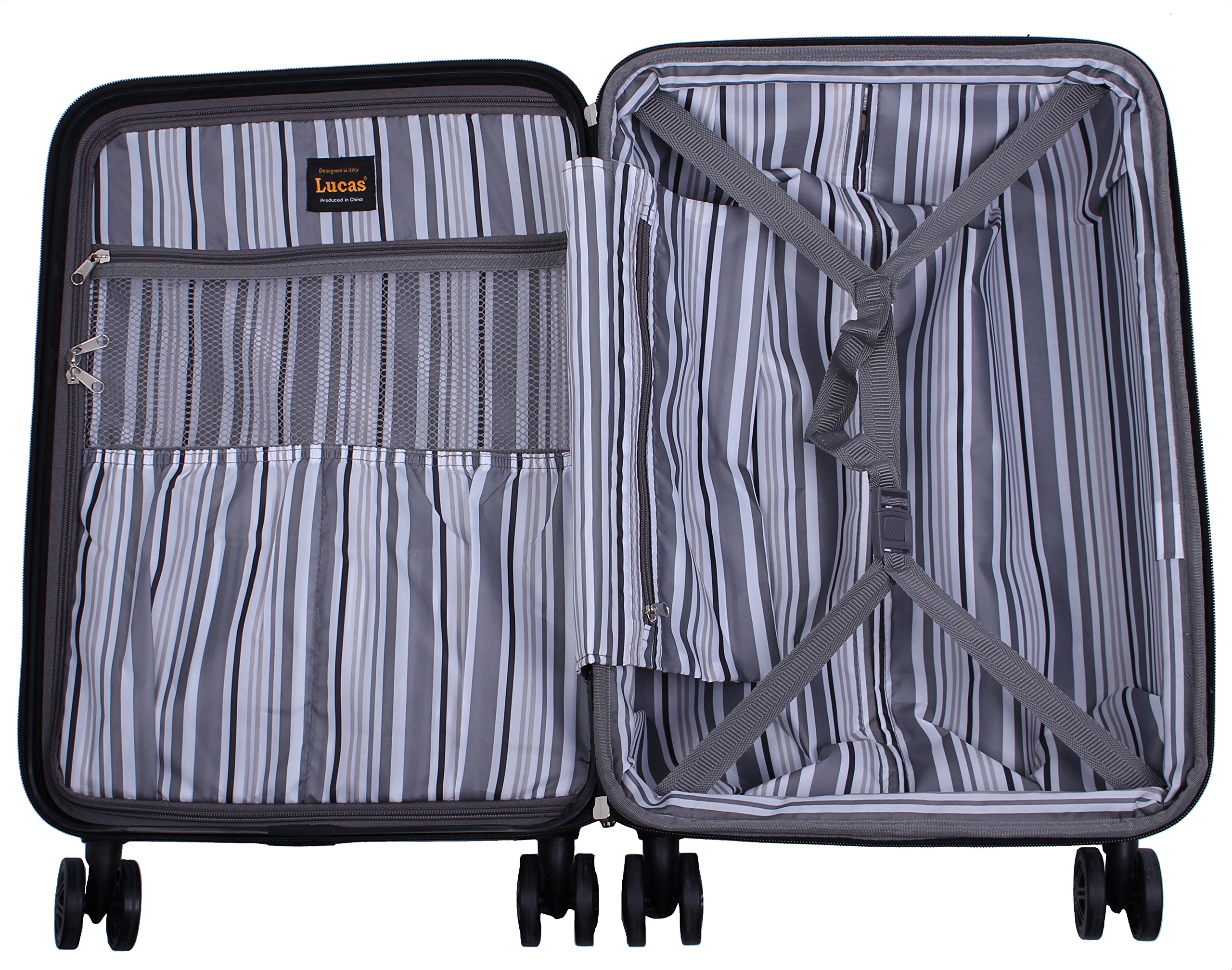 Lucas Luggage Hard Case 27" Expandable Suitcase With Spinner Wheels