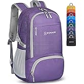 ZOMAKE Lightweight Packable Backpack 30L - Foldable Hiking Backpacks Water Resistant Compact Folding Daypack for Travel(Purple)