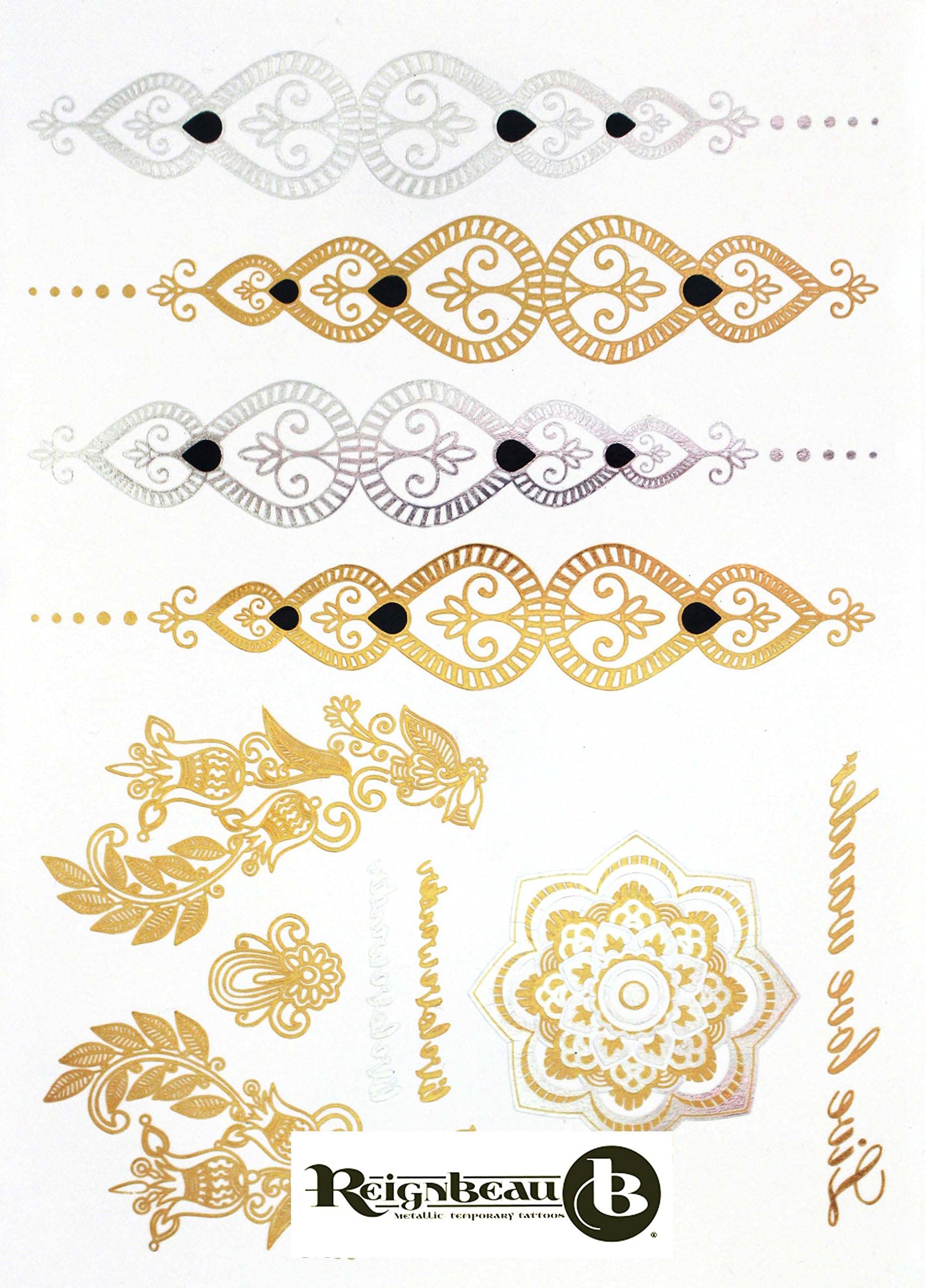 Beautiful Metallic Temporary Tattoo Bracelets (Various Designs) by ReignBeau B (Live Love Wander)