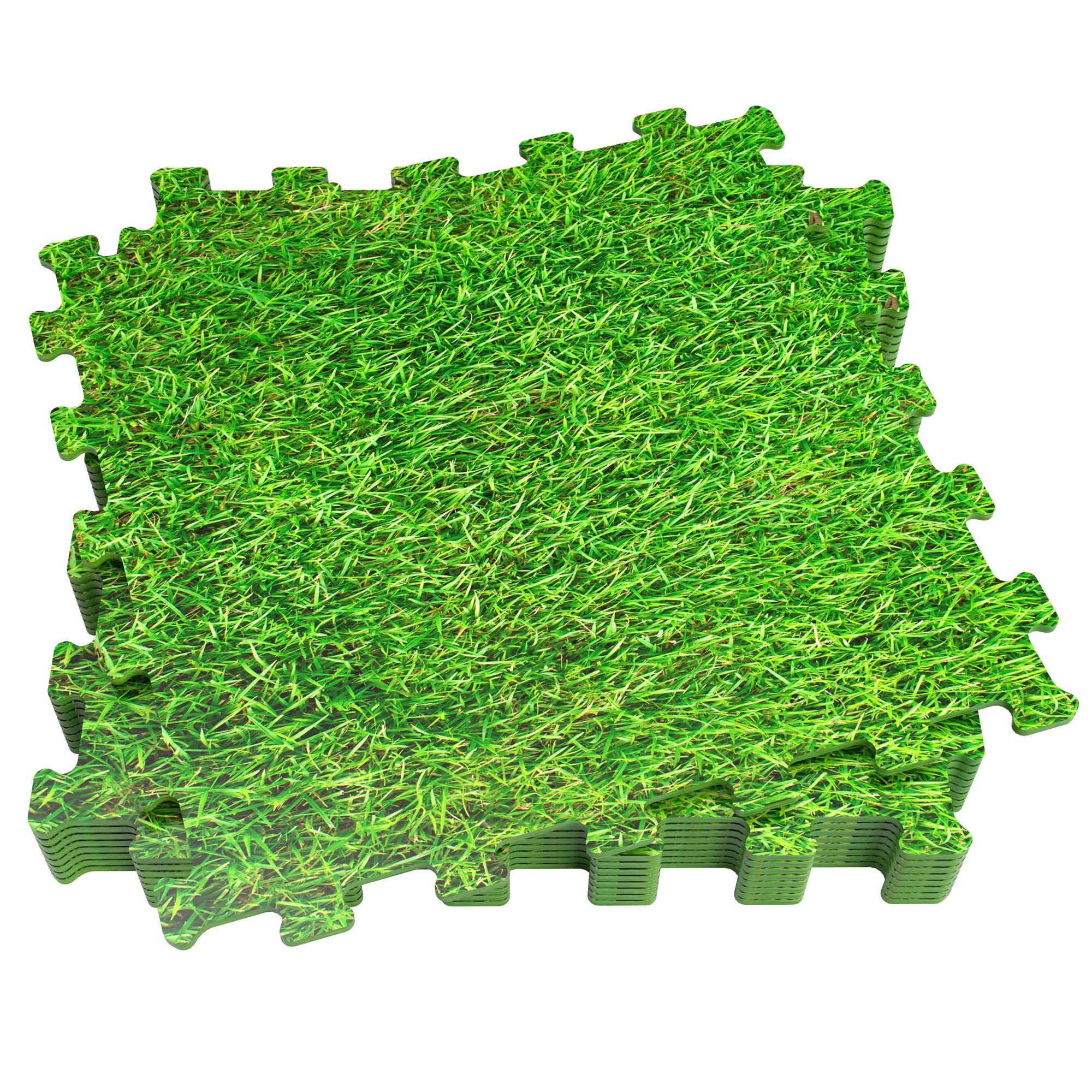 AKTIVE, 52798 EVA Rubber Grass Floor Protector 50 x 50 cm Sue Unisex Adult, Grass, 50 x cm Pieces
