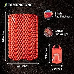 KLYMIT Insulated Double V Inflatable Sleeping Pad