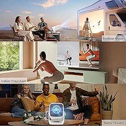 Mini Projector, Portable Outdoor Projector 4K