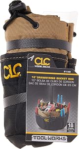Custom Leathercraft 1148 22-Pocket Tool Parts Drawstring Bucket Bag 10x6 view 6