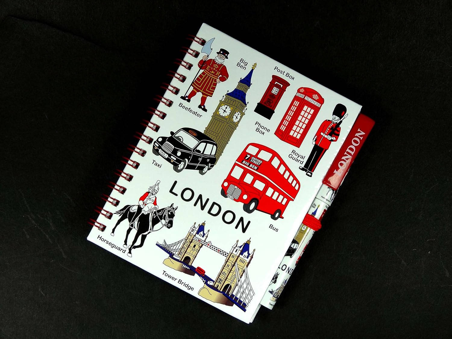 Medium Notebook and Matching Pen Set including London Everything Design Print - Image 5