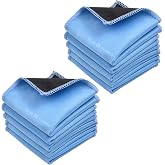 Microfiber Cleaning Cloths - 10 Pack - 6.6 x 6.2" - Double-sided Cleaning Cloths - Microfiber and Suede Cloth for Smartphones, LCD TV, Tablets, Laptop Screens, Camera Lenses and Other Surfaces