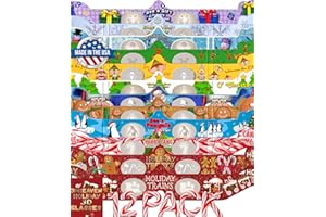 3DHEAVEN Holiday 3D Glasses 12 Pack with Exclusive Styles Holiday Treats & Holiday Trains