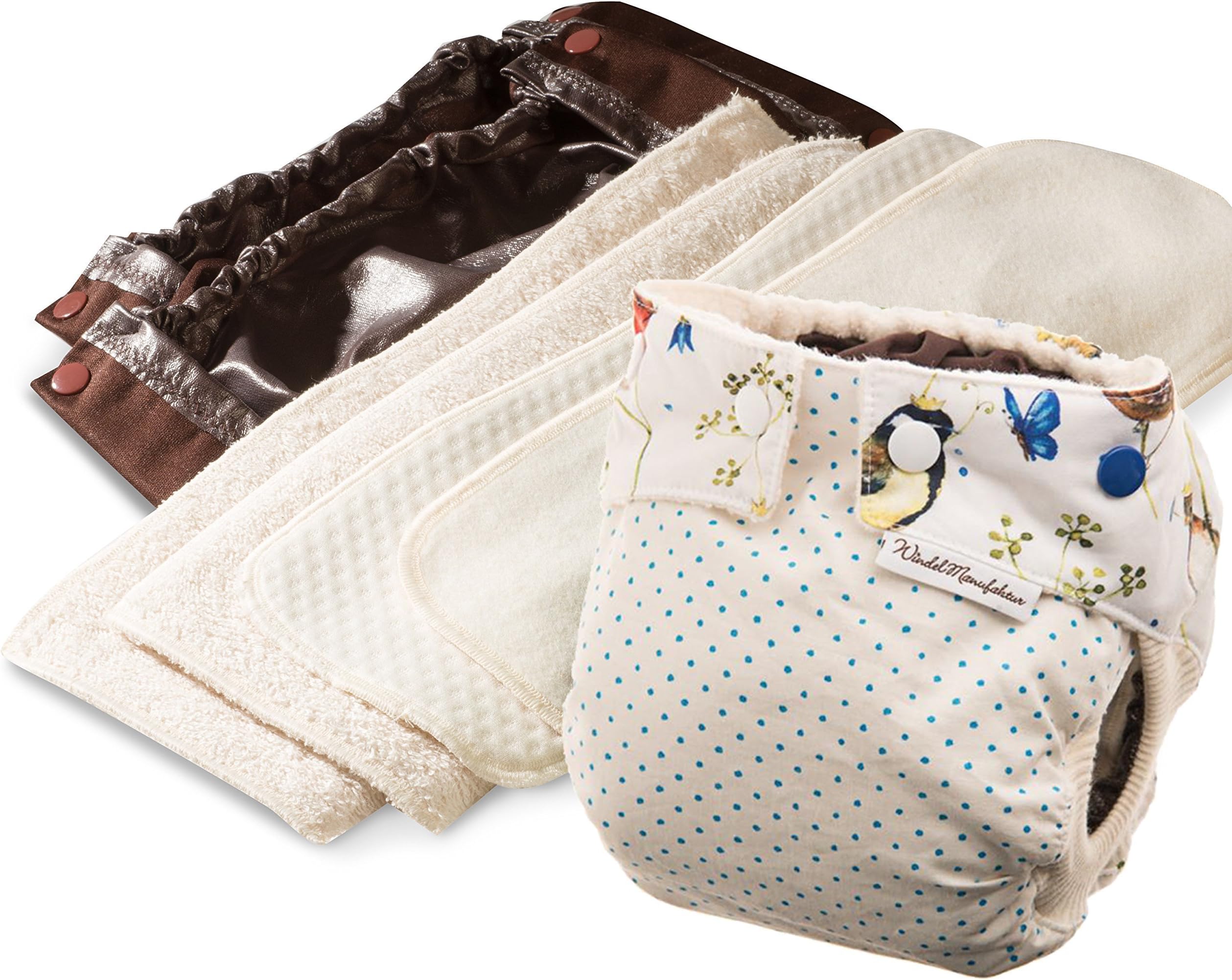 WindelManufaktur Cloth Nappies: Beginner’s set, reusable and washable diapers, Made in Germany (9 - 19kg, Zaunkönig)