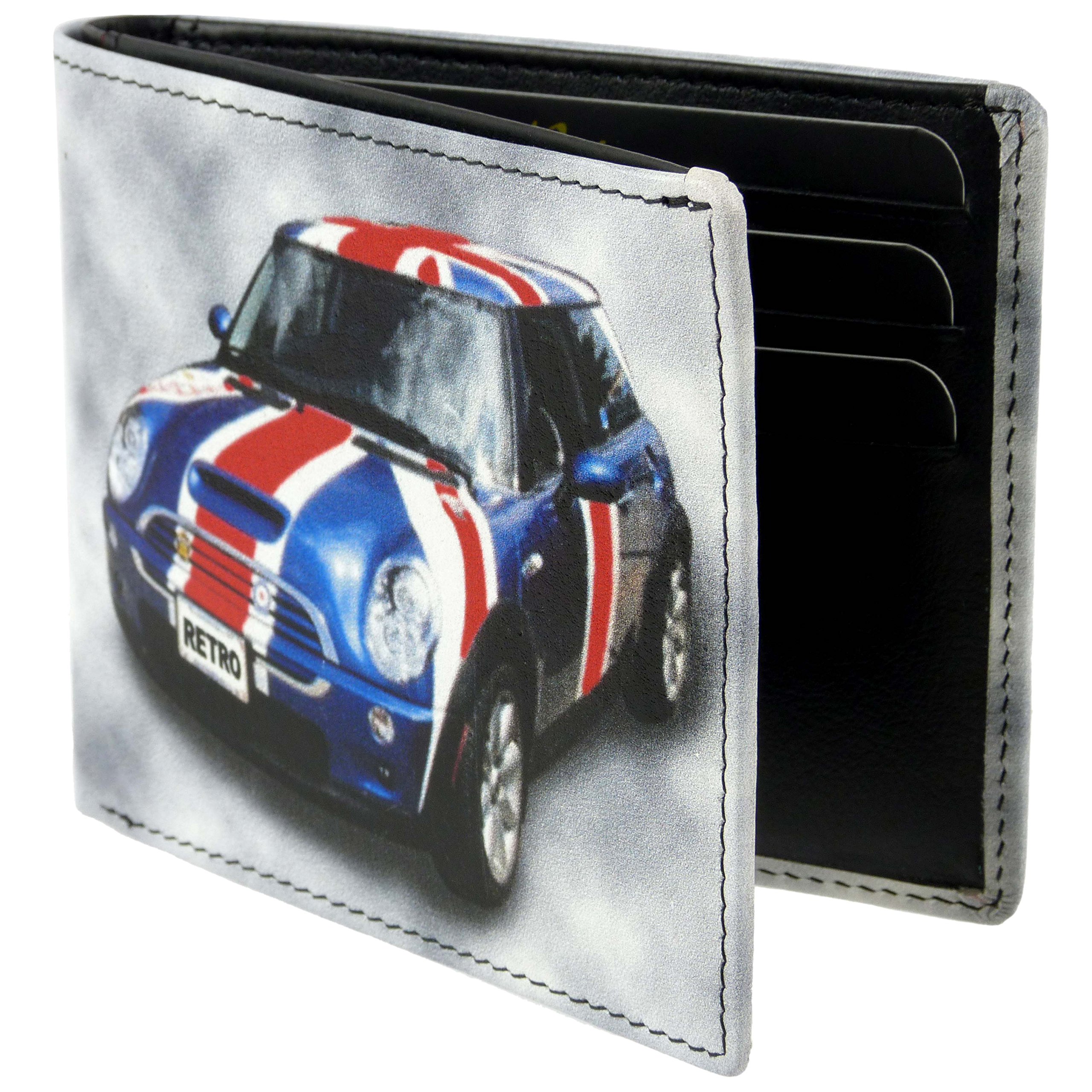 Golunski Leather Mens Wallet Retro Mini Cooper Union Jack Gift Box