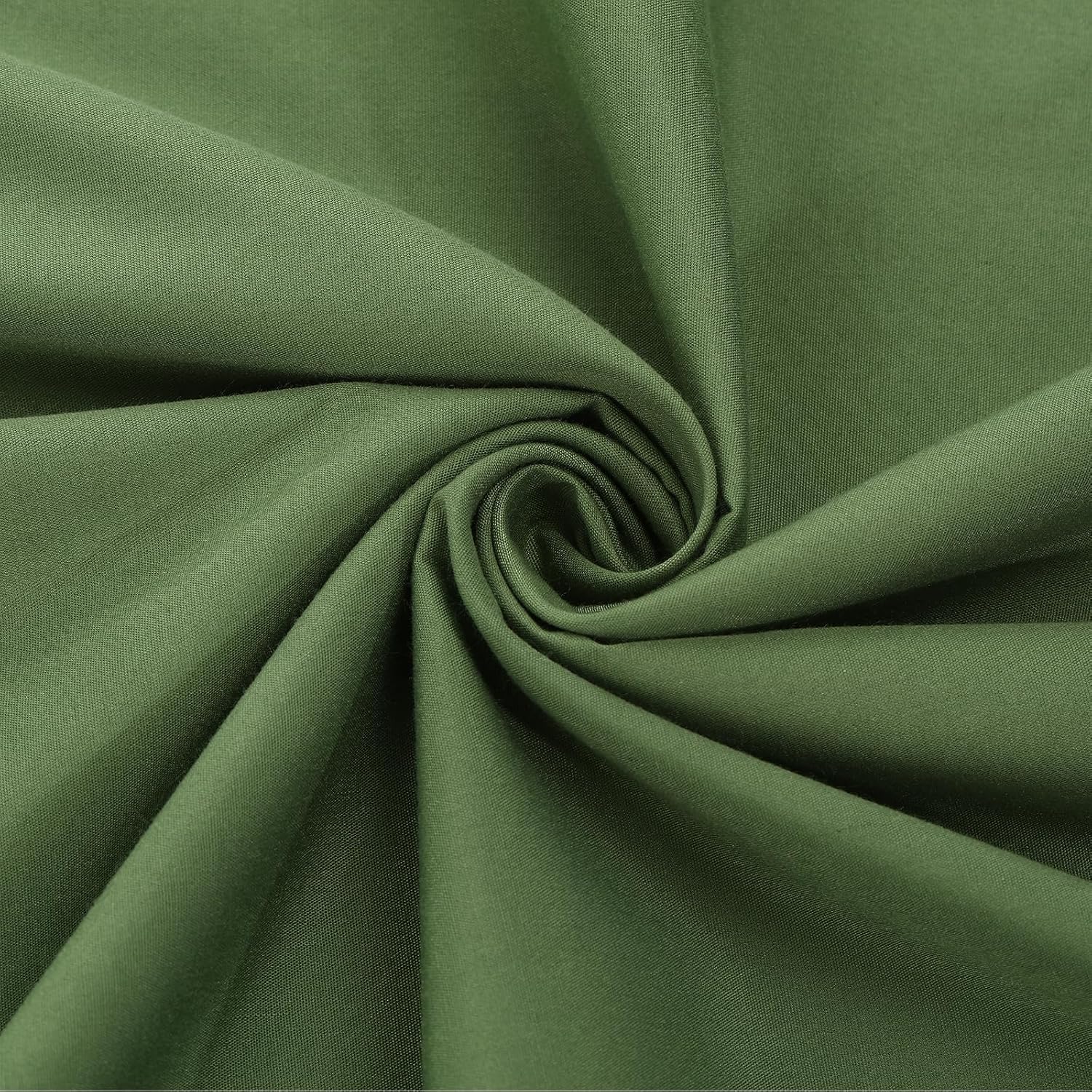 Cotton Polyester Fabric by The Yard - 60" Wide Broadcloth Fabric Soft,Breathable Material - for Lining&Clothes Sewing (Olive Green, 1 Yard)