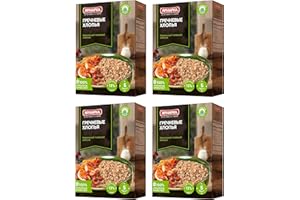 RPMAPKA Yarmarka Buckwheat Flakes 350g/12.35 OZ Non GMO, Kosher, Sugar Free, Diet Friendly, Ideal for Breakfast (Pack of 4)