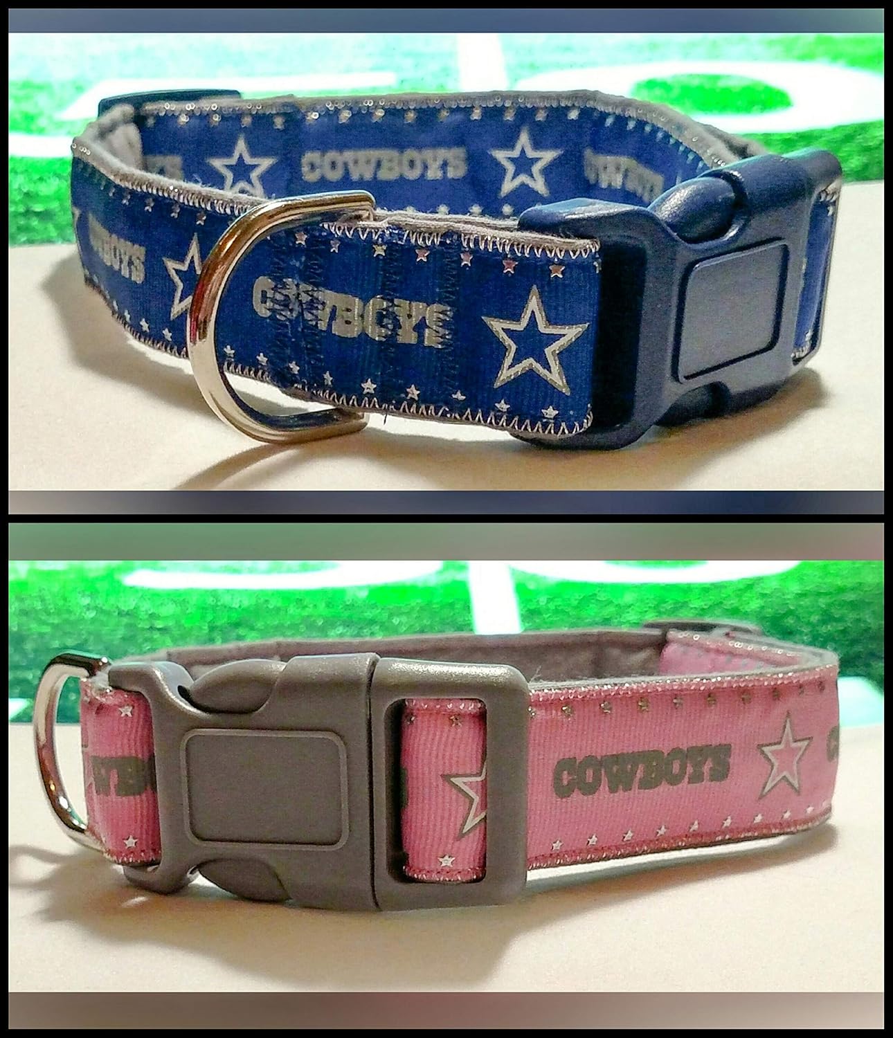 pink dallas cowboys dog collar