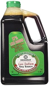 Kikkoman Less Sodium Soy Sauce, 2 Qt Bottle. (Pack of 1)