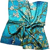 Shanlin Unisex 100% Mulberry Silk Square Scarf in Gift Box (21”x21”)