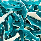 Blue Sharks Gummy Candy, Blue Raspberry Candy, Gummy Sharks, 2 Lb Bag | Gummy Fish Candy for Goodie Bags and Themed Events