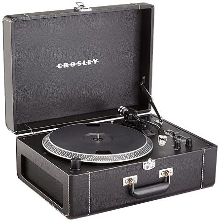 Crosley Keepsake Deluxe USB Plattenspieler Tragbar im Koffer-Design mit Zwei Geschwindigkeiten und Stereo-Lautsprechern (mit 