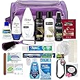 Convenience Kits International Women’s Super Premium 31 PC Travel Kit Featuring: Ensemble of Travel-Size Hair Care Products Plus Face, Body, Oral Care, Travel Essentials in Large Purple Toiletry Bag