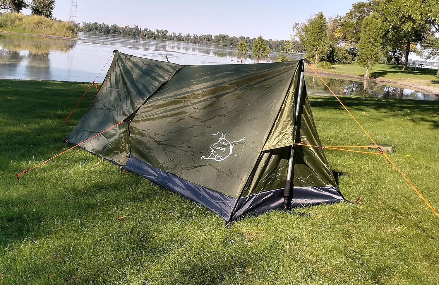 river country products one person trekking pole tent