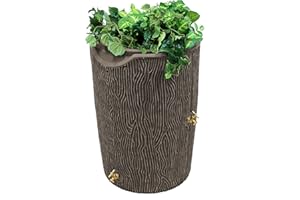 Good Ideas IMP-C50-OAK Impressions Bark Rain Saver, 50-Gallon, Oak