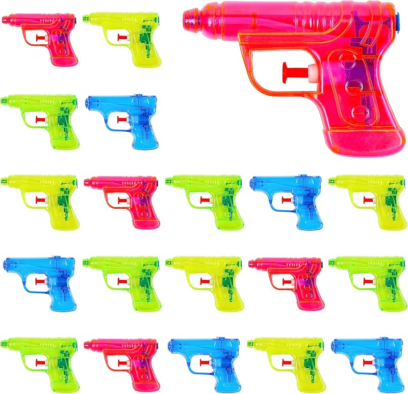 THE TWIDDLERS 20 Pack Mini Water Pistols Bulk Multipack Kids Water Guns Set