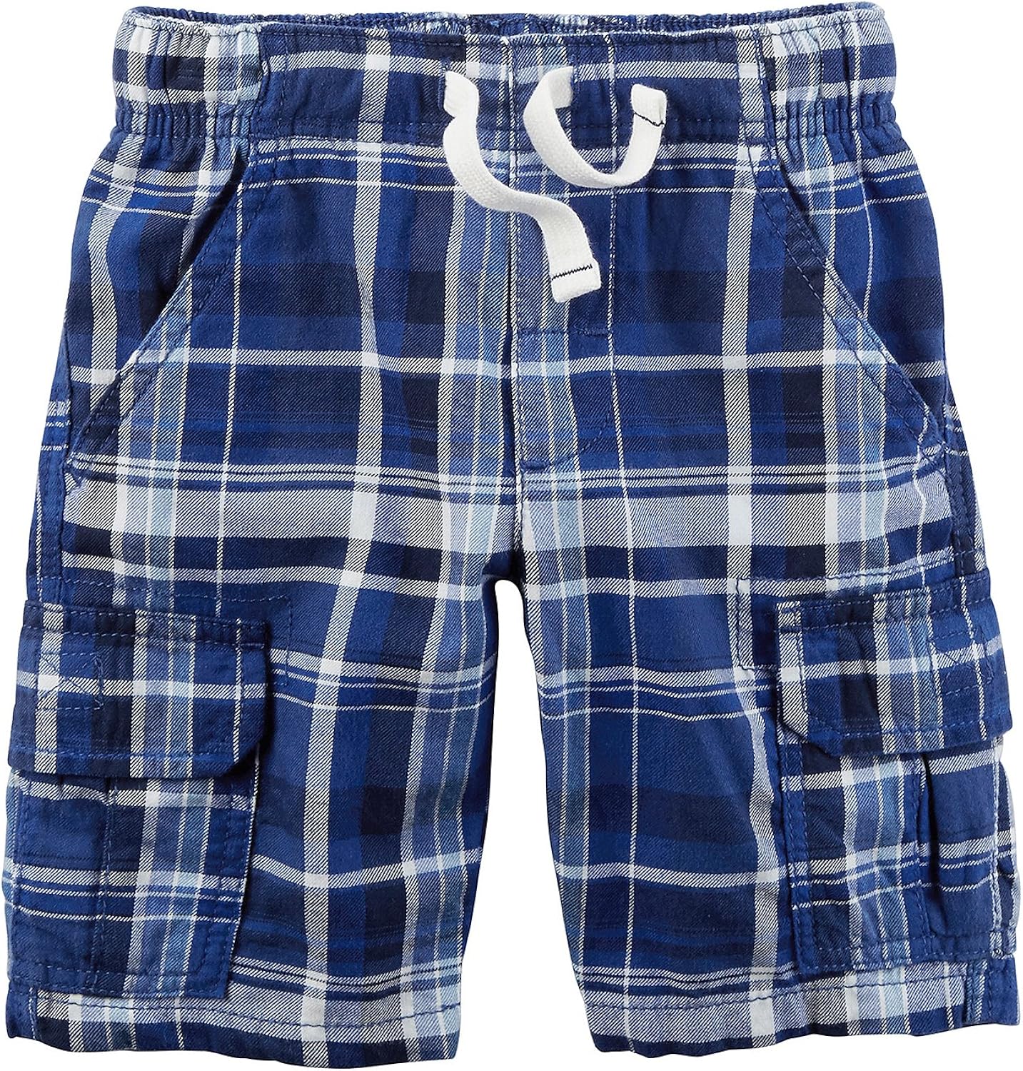 Carter's Boys' 2T8 Plaid Cargo Shorts Clothing