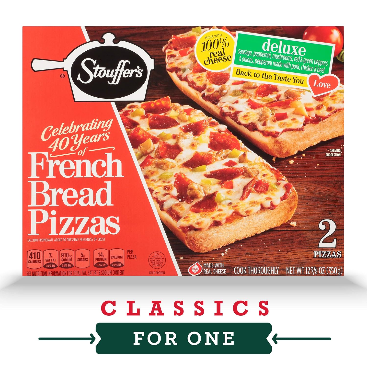 STOUFFER’S FRENCH BREAD PIZZA Deluxe Pizza, Frozen Meal