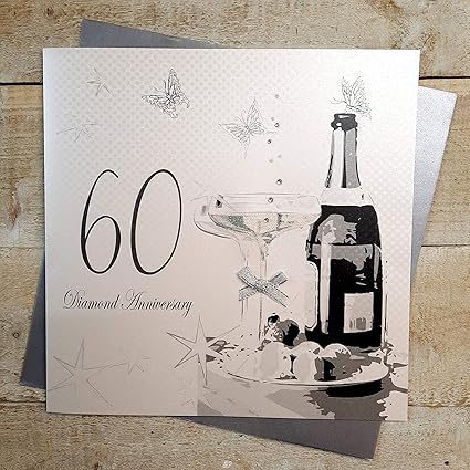 White Cotton Cards Grande Carte To My Wife Noces De Diamant Carte Pour 60e Anniversaire Cartes Postales Fournitures De Bureau Centroarco Com