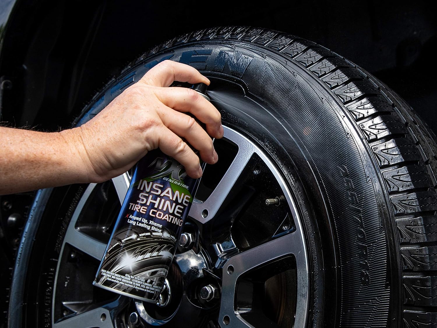 MEGUIAR'S NXT Generation Insane Shine Tire Coating – Aerosol Spray for Insane Gloss – G13115, 15 oz: Automotive