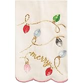 Mud Pie Christmas Light Sequin Towel