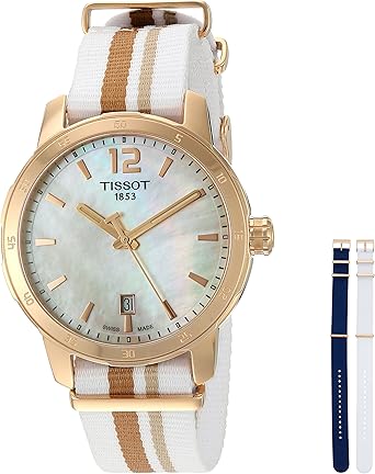 Tissot Reloj Analógico para Mujer de Cuarzo con Correa en Nailon T095.410.37.117.00