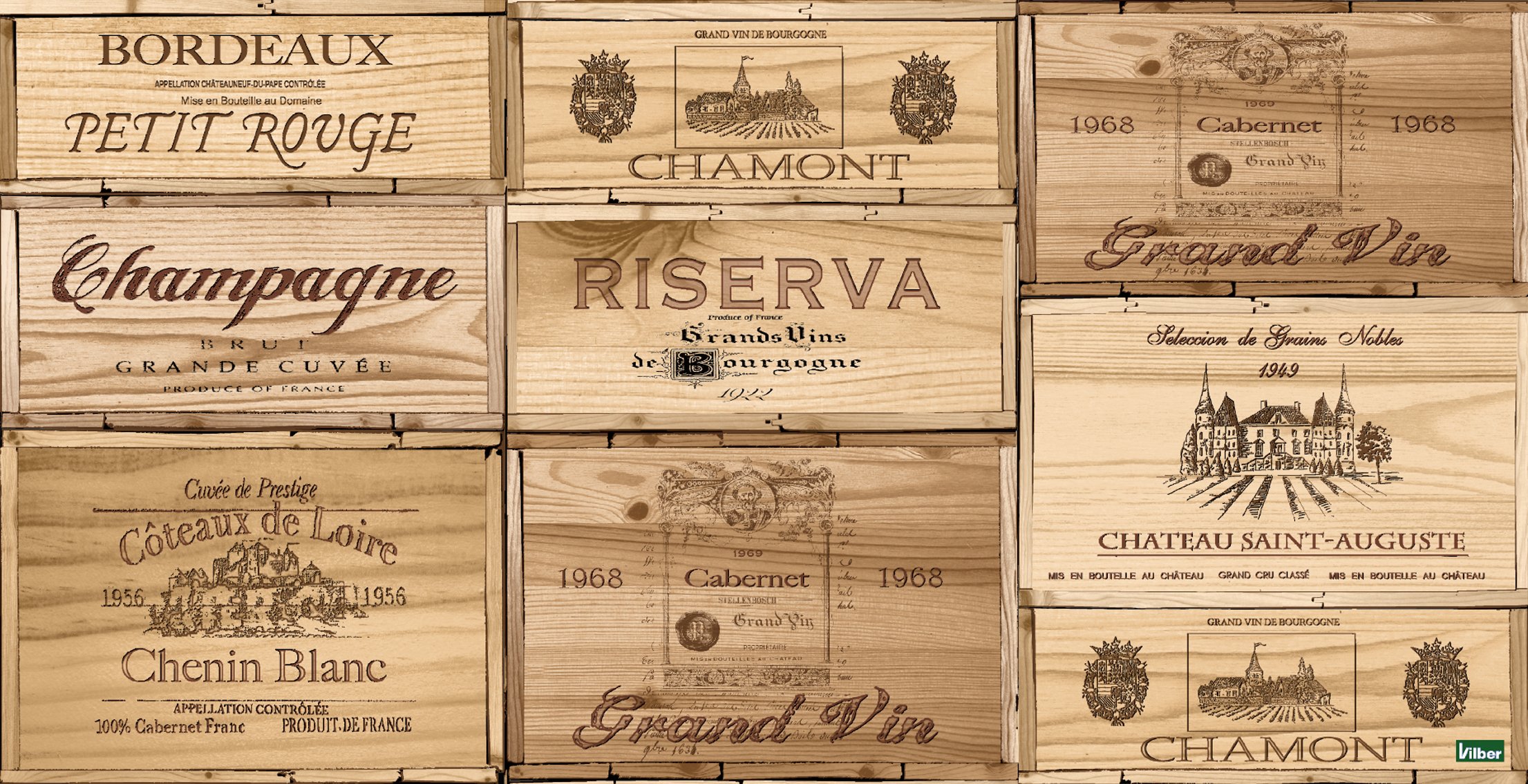 Vilber Gran Chef Riserva Rug, Vinyl and PVC, Brown, 40 x 78 cm