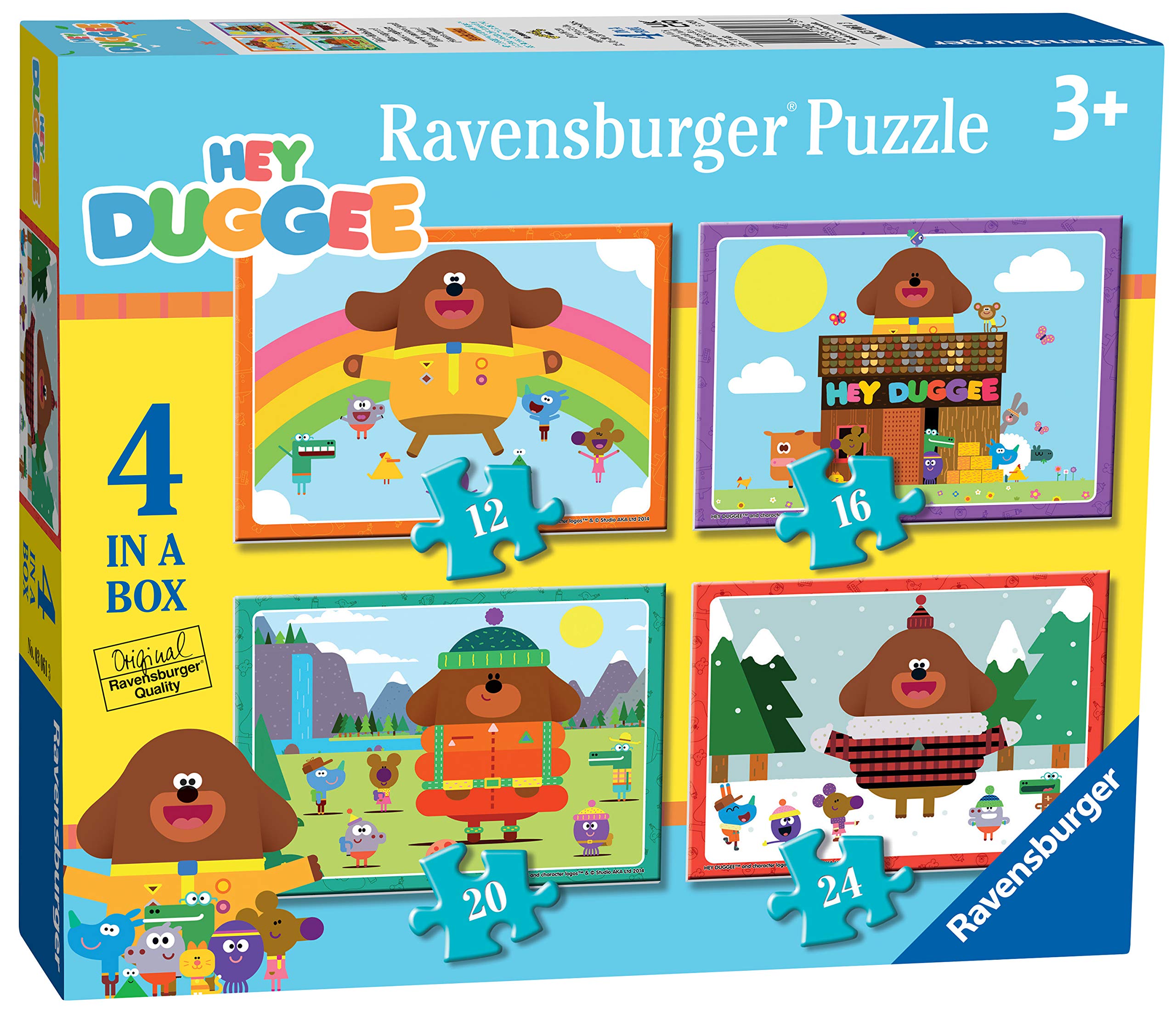 Hey Duggee - 4 in Box (12, 16, 20, 24 piece) Jigsaw Puzzles for Kids age 3 years and up