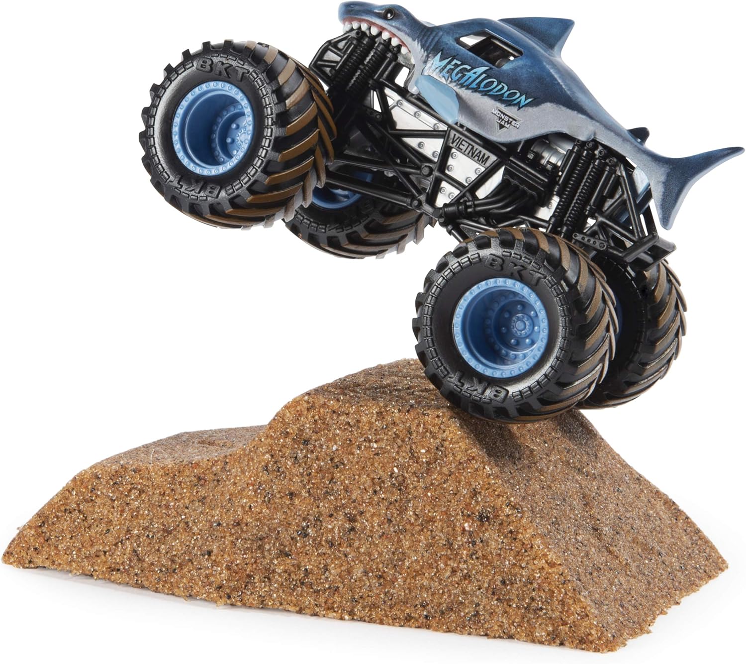 Monster Jam Megalodon Monster Dirt Starter Set, Featuring 8 Ounces of Monster Dirt & Monster Truck