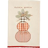 Mud Pie Thanksgiving Hand Towel, Gobble Gobble, 21" x 14"