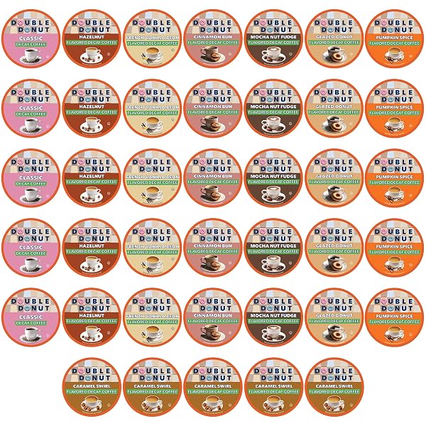 DOUBLE DONUT COFFEE DECAF FLAVORED COFFEE SINGLE SERVE...