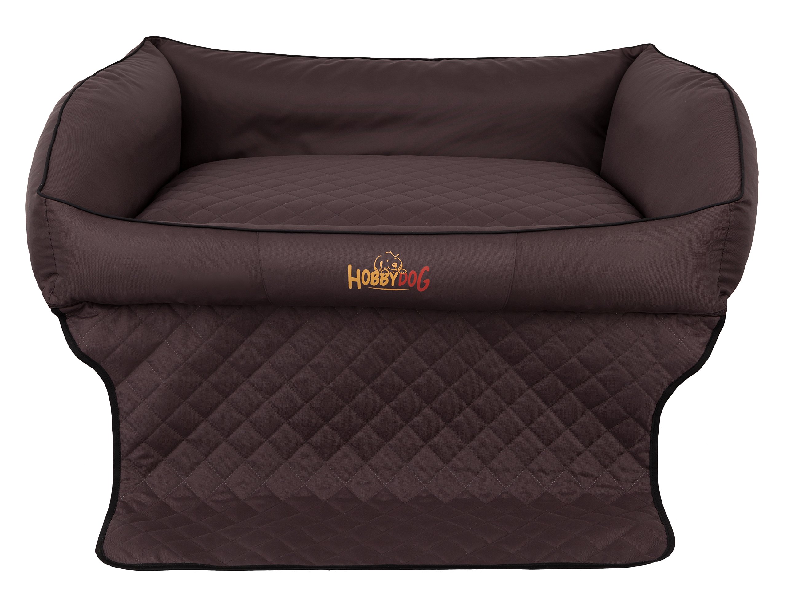 Hobbydog R1 Royal Dog Basket/Bed/Sofa Suitable for Trunks, 90 x 70 cm, Dark Brown