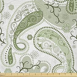 Lunarable Yellow and Red Fabric by The