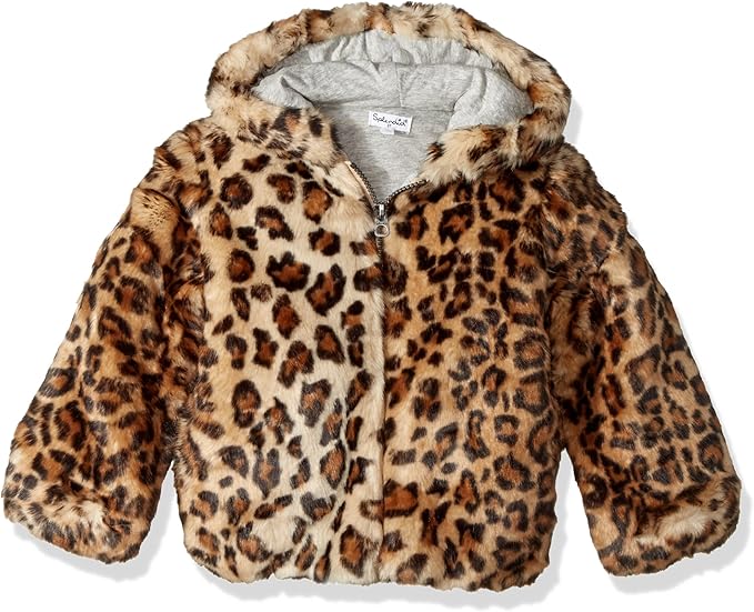 Splendid Girls' Little Leopard Faux Fur Hooded Jacket