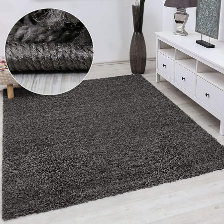 Vimoda Prime Shaggy Teppich Farbe Anthrazit Hochflor Langflor