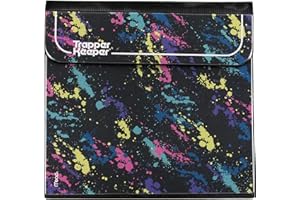 Mead Trapper Keeper Binder, Retro Design, 1 Inch Binder with Folders and Pockets, Holds 8-1/2" x 11" Paper, Paint Splatter (260038FO-ECM)