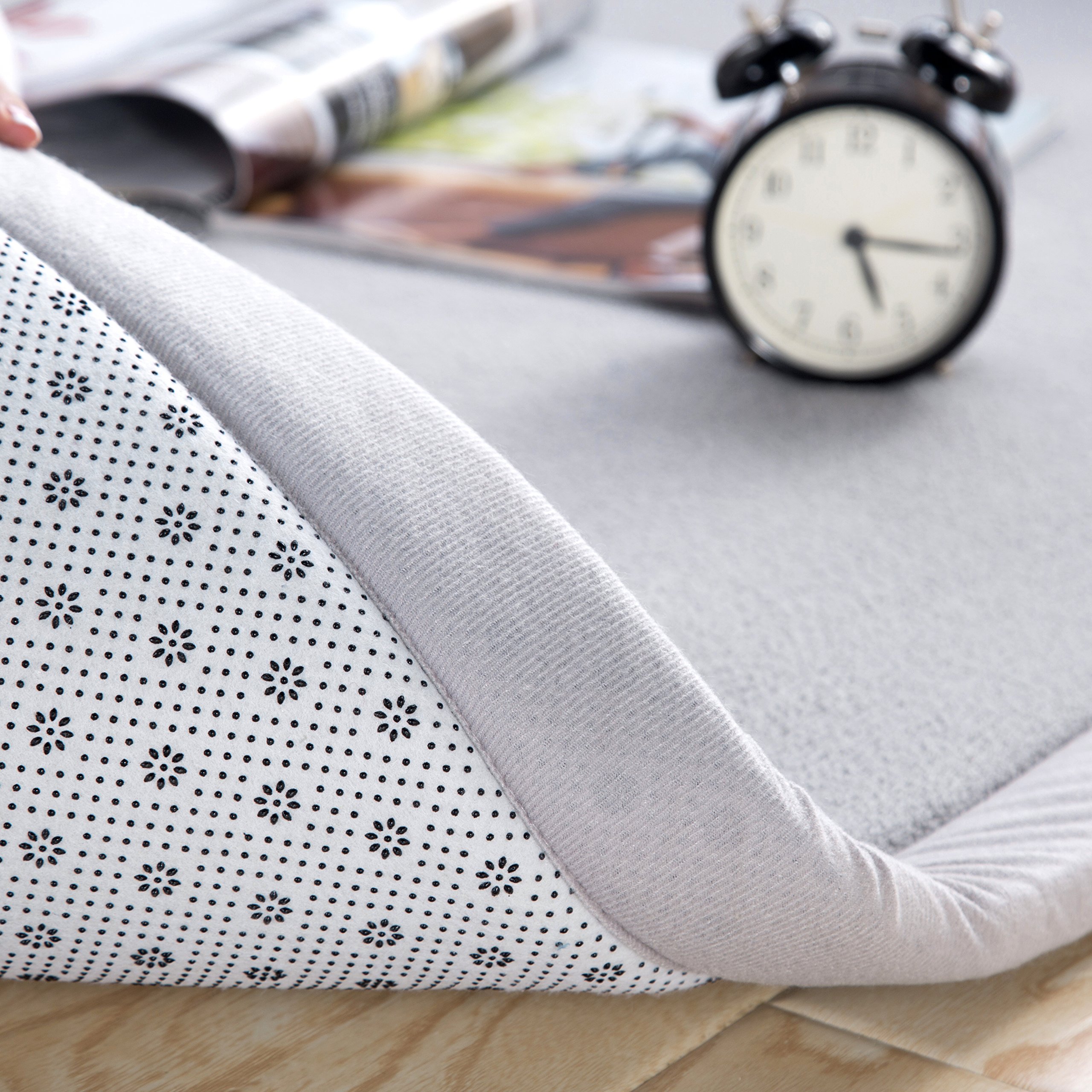 Baby Play Mat, V-mix Handmade weaving Plush Foam Play Crawling Rugs for Baby, Toddler, Children, Yoga Mat, Exercise Mat Cushy-Soft & Thick Hypoallergenic, Non-toxic, Reversible …