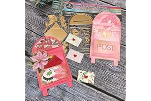 Alinacutle Golden Dies Basket/Card Holder/Cube Shaped Gift Box Metal Cutting Die Cut for Gifts Packing Handmade Paper Craft D