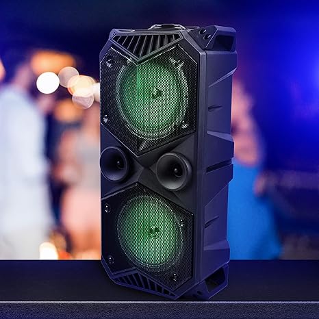 intempo portable party speaker with microphone