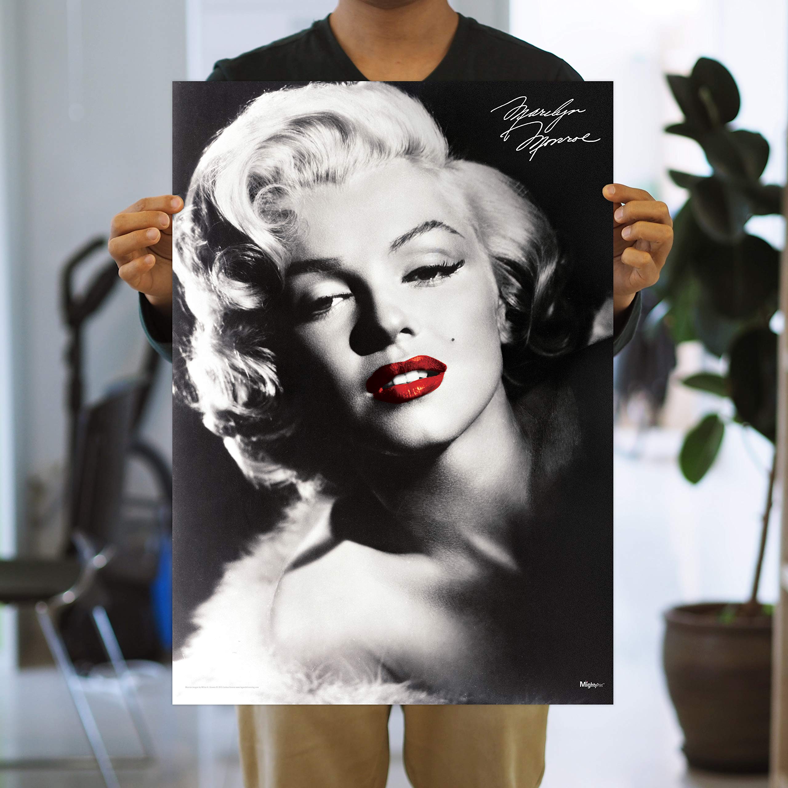 Mua MIGHTYPRINT Marilyn Monroe – Red Lips – Durable 17” x 24" Wall Art ...