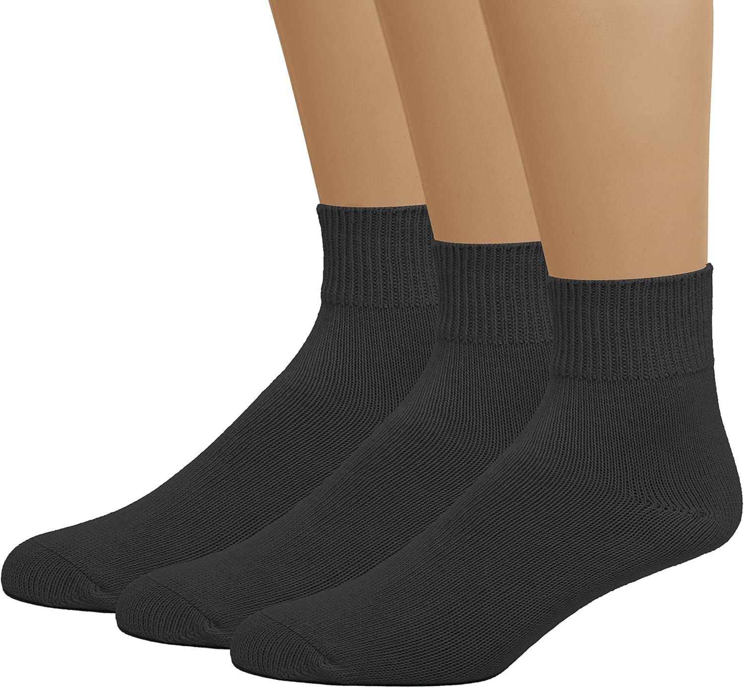 Classic Men's Diabetic Ankle Cotton Socks NonBinding Loose Top