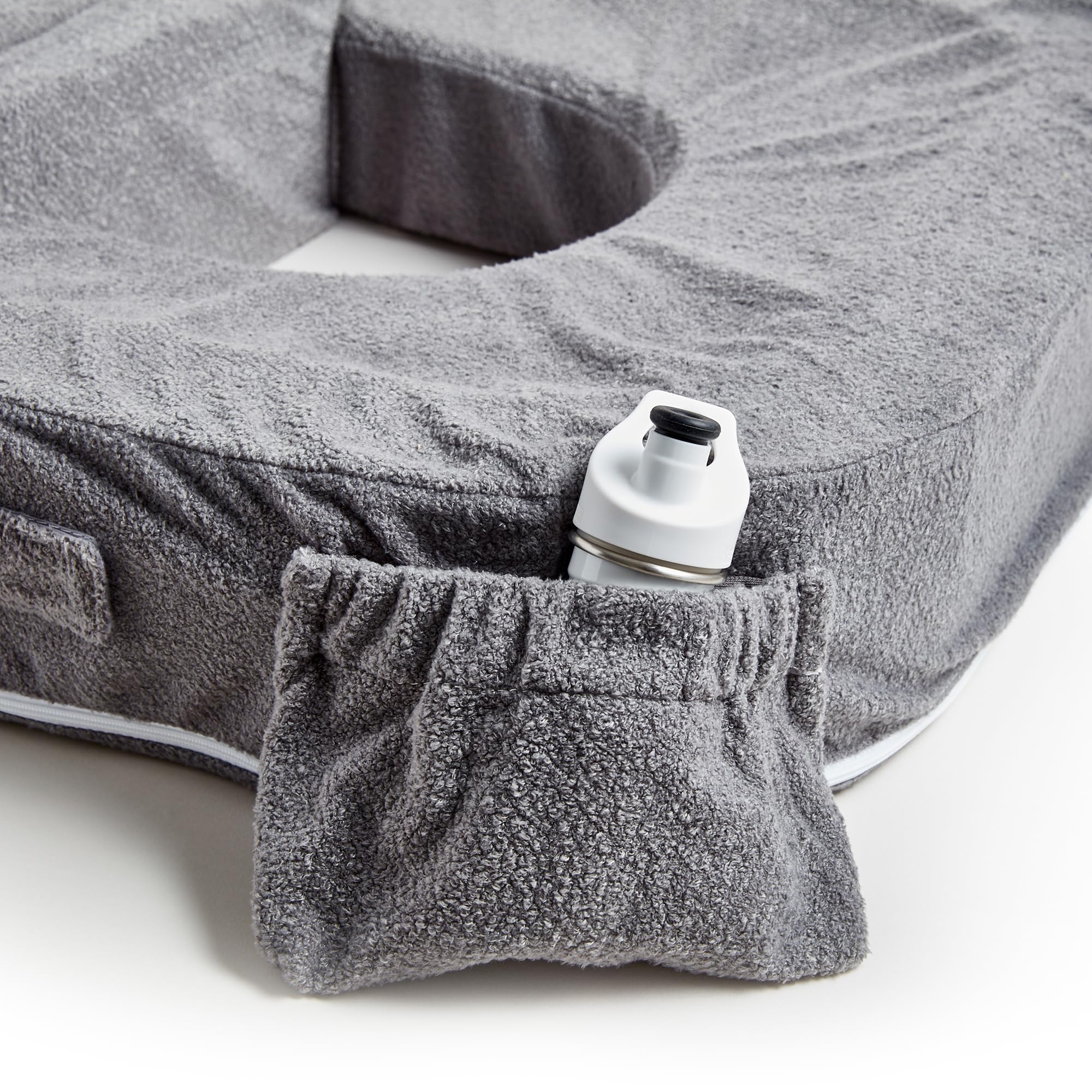My Brest Friend Twin Nursing Pillow - Enhanced Comfort with Slipcover - Ultimate Ergonomic Support for Breastfeeding- Adjustable Strap and Silent Release Buckle with Handy Side Pocket, Evening Grey