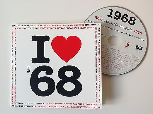 1968 Birthday Gift - 1968 I Heart CD and Greeting Card CD