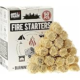 Fire Starters, 50 Count Natural Fire Starters for Grill and Charcoal, Fire Starters for Fireplace, Fire Pit and Campfires, Odorless All Weather Fire Starter for BBQ, Smoker and Pellet Stove